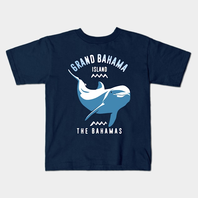 Swimming With Dolphins at Grand Bahama Island - Scuba Diving Kids T-Shirt by TMBTM